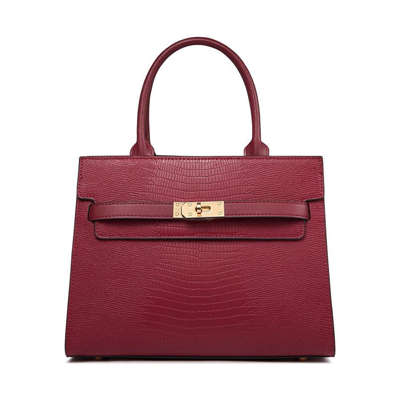 

Літня сумка для поїздок на роботу, весільна сумка, жіноча шкіряна сумка через плече, жіноча шкіряна сумка великої місткості для нової мами темно-червоний колір