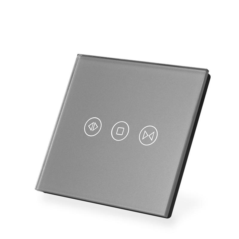EU Standard WiFi Smart Touch Switch for Curtain Roller, Compatible with Google, Alexa, Xiao Ai.