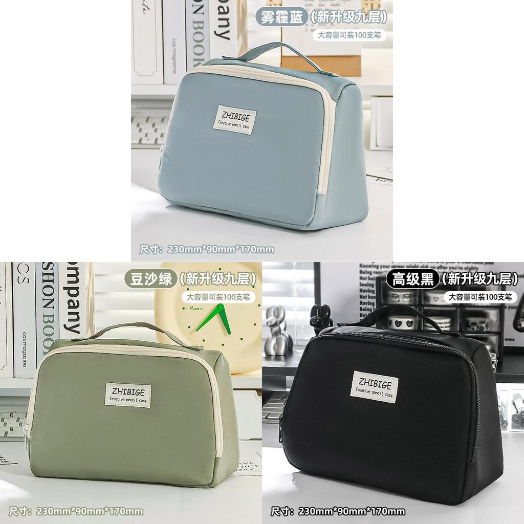 Stylish Large Capacity Pen Case With Durable Canvas For Students And Office Use