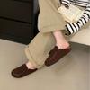 Platform shoes women's autumn 2025 new retro versatile Boken shoes one pedal bag head half slippers