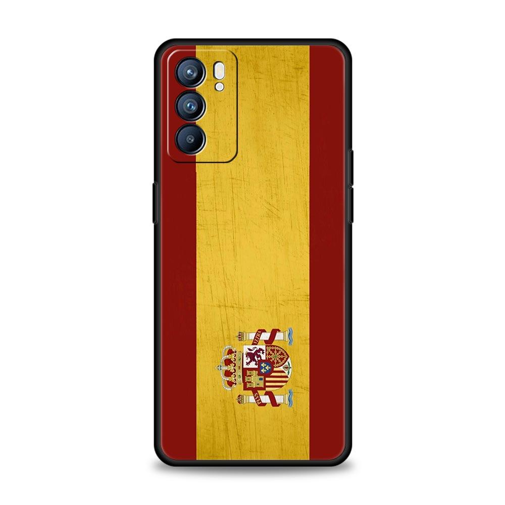 Phone Case For Oppo Reno13 Reno12 Reno11 F Reno10 Pro A54 A53 A95 A76 A74 A57 A98 A80 A79 5G A78 4G Cover Spain Bull Flag