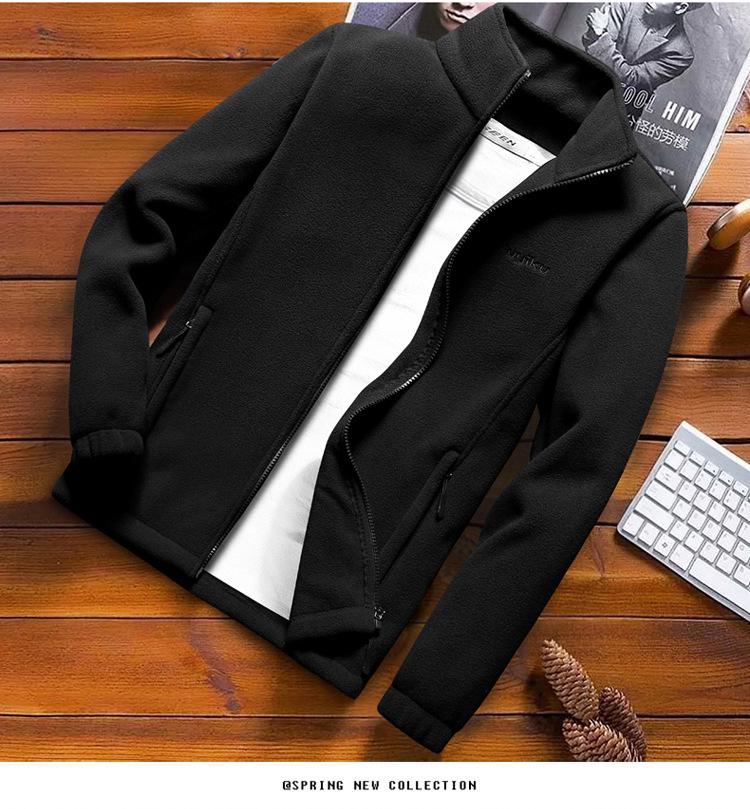 

Мужская толстовка-куртка большого размера на зиму с толстой флисовой подкладкой из овечьей шерсти 9XL