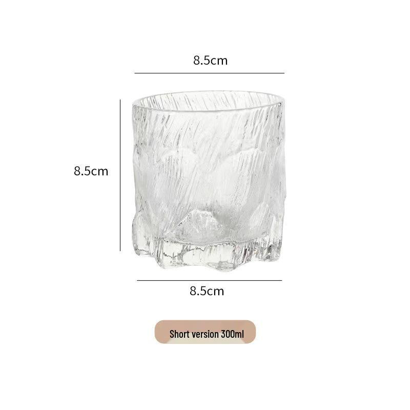 Black Ice Luxury Hammered Pattern Whiskey Glass - High Appearance Creative KTV Wine Glass