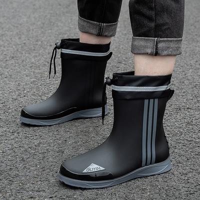 Mode Kurzer Schaft Verdickte Wasserdichte Schuhe Herren Regenschuhe Low-Top Warm Arbeit Gummi Schuhe Rutschfest Angeln Küche Regenstiefel Herren