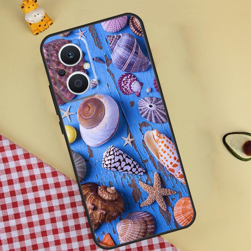 Sea Shells Phone Case For OPPO Reno 12 12F 13 13F 11 8T 7 8 10 Pro OPPO Find X8 X6 Pro X3 X5 Lite Cover