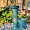 Wrought Iron Outdoor Floor Planter - Rust-Resistant Garden & Patio Decor Stand for Large Plants, Flowers, Creative Balcony