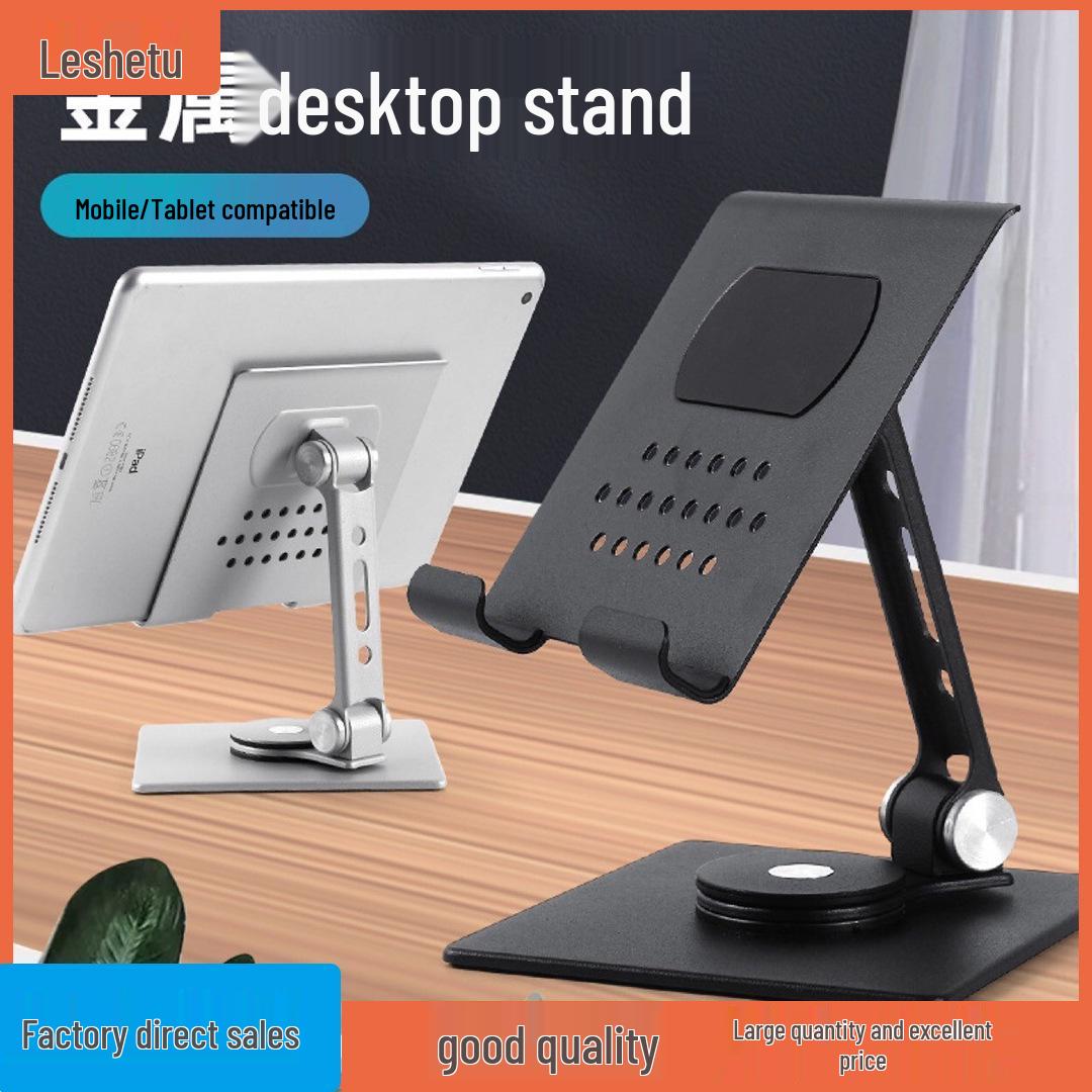 Leshetu Rotatable Aluminum Phone & Tablet Stand: Foldable, Multipurpose Desktop Holder 175x120x40 mm
