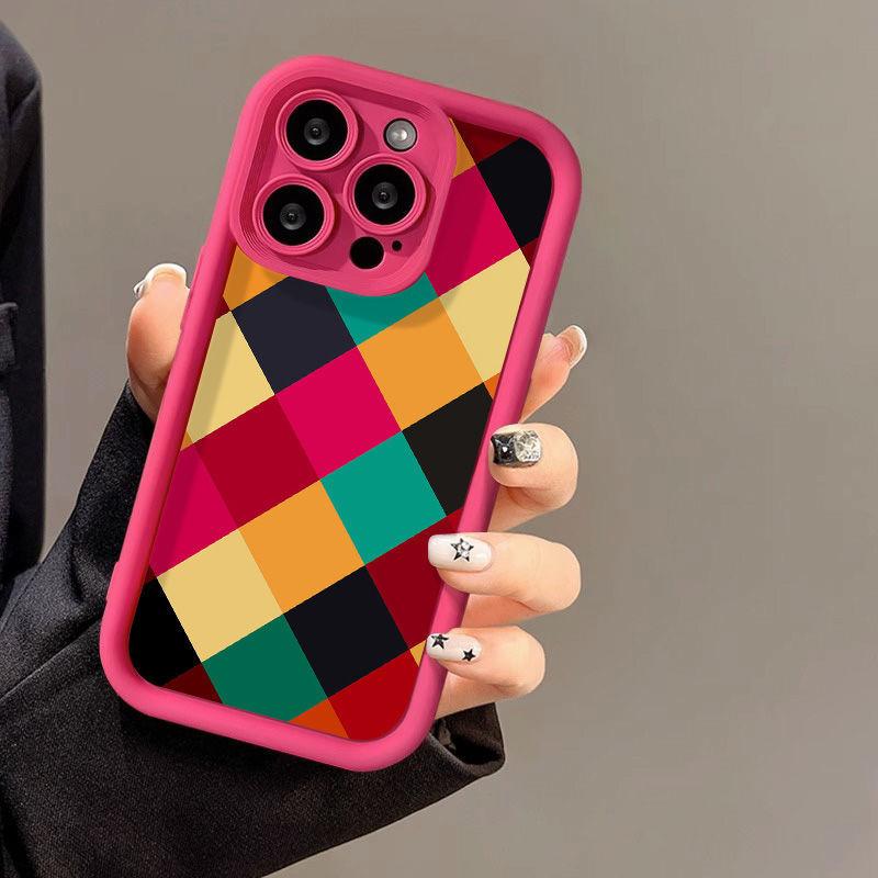 Color square for iPhone17 mobile phone case Apple 17promax new 2026 fine hole 13/12