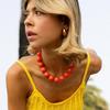 Large Women Choker Candy Color Clavicle Chain Retro Beaded Necklace  Delicate Charms