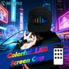 LED Hat Light Display Screen DIY Smart Pixel Matrix Baseball Hat Rechargeable Bluetooth APP Control Hip Hop Street Party Decor