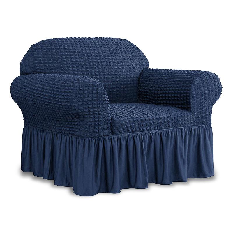 1 Seat European Style Armchair Cover with Skirt Stretch Sofa Slipcover for Living Room Elastic Sofa Corner Sofa Couch Cover