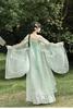 [Hosaku Co., Ltd.] Ancient Hanfu, Classical Beauty, Elegant Chinese Imperial Court Costume, Cosplay Set, Tang Dynasty Haori and Long Skirt Set (Green,