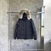 Wyndham Parka Jiacket Fur and Badge Goose Down Jacket Men's and Women's Clothing