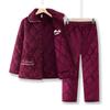 Women's Fleece-Lined Winter Padded Two-Piece Sleepwear Set