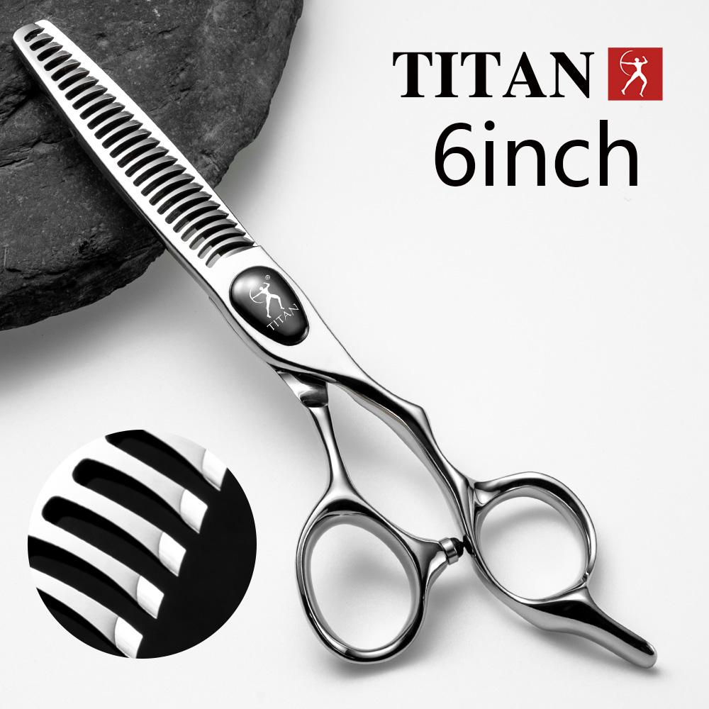 TITAN Hair Scissors Professional Barber Scissors Cutting Thinning Shear High-end Barber Tool Ats314 Steel 6inch Cnc