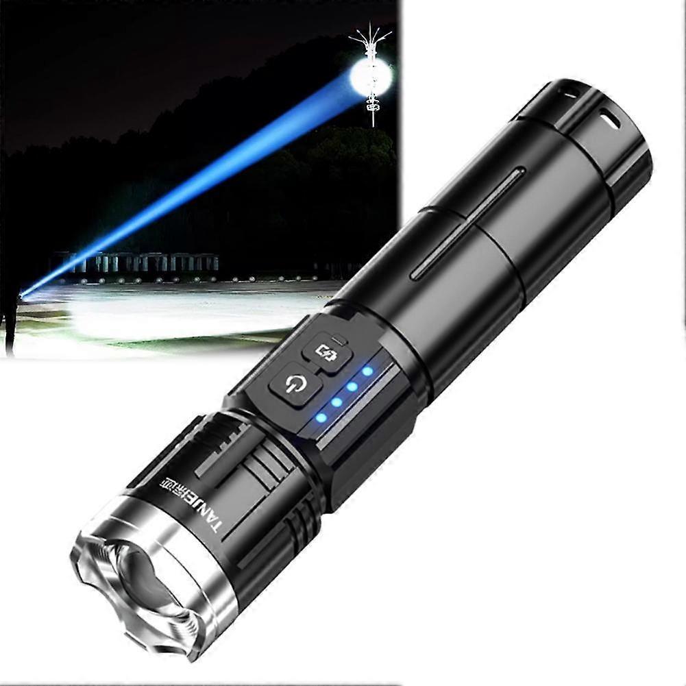 LED Flashlight Zoomable Light Super Bright Torch USB Rechargeable Lamp