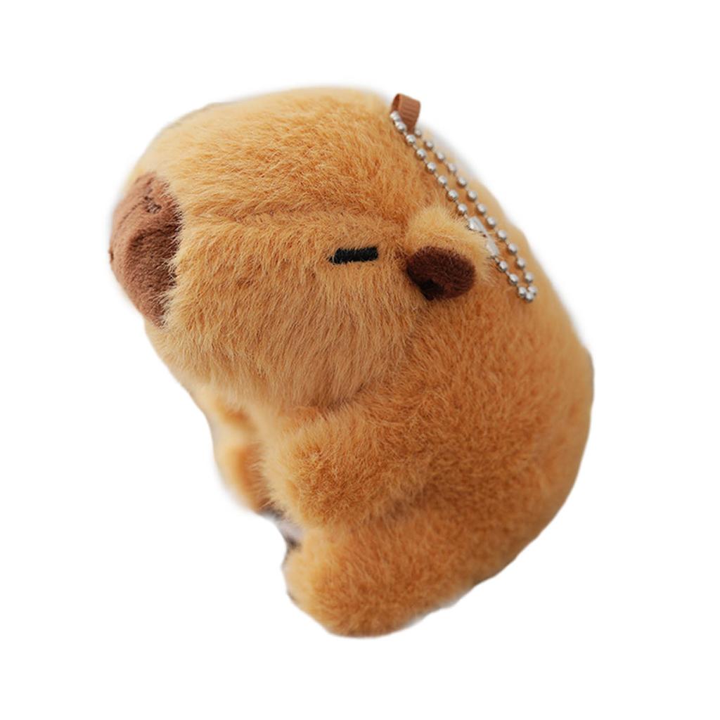 Stylish Capybara Keychain Stuffed Animal Keyring Ornament Adorable Plush Bag Pendant Accessories for Animal Lovers