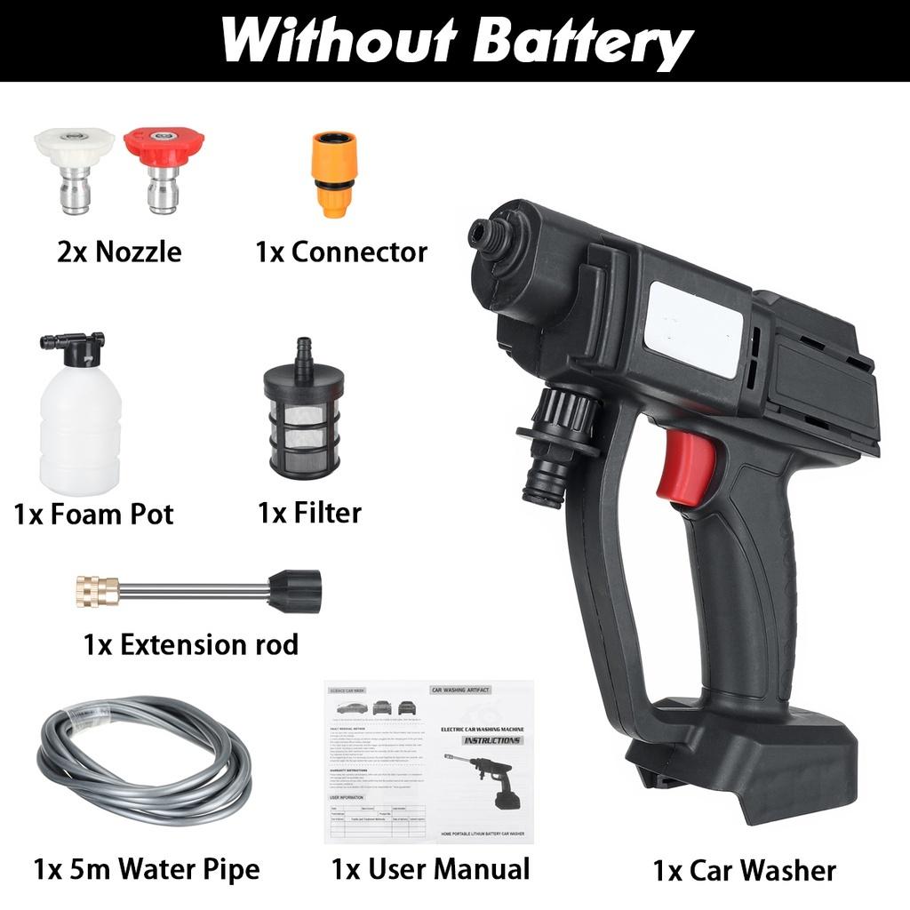 2000W 90Bar Portable Cordless High Pressure Car Washer Spray Water Guns Car Wash Pressure Cleaner Cleaning Machine