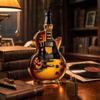 High Borosilicate Glass Whiskey Bottle Guitar Shape Design Whiskey Decanter Glass Liquor Bottle with Screw Cap for Home Bar Display