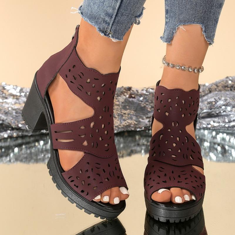 Thick-heeled Shoes Sandals High-heeled Fish Mouth Women's Shoes