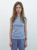 ENZO BLUES Striped Round Neck Sleeveless (Sky)