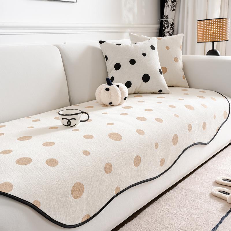 

Подушка для дивана неправильной формы, универсальная противоскользящая подушка для сиденья на все времена года, кожаный чехол для дивана черно-белой формы, тканевое полотенце 70*70cm