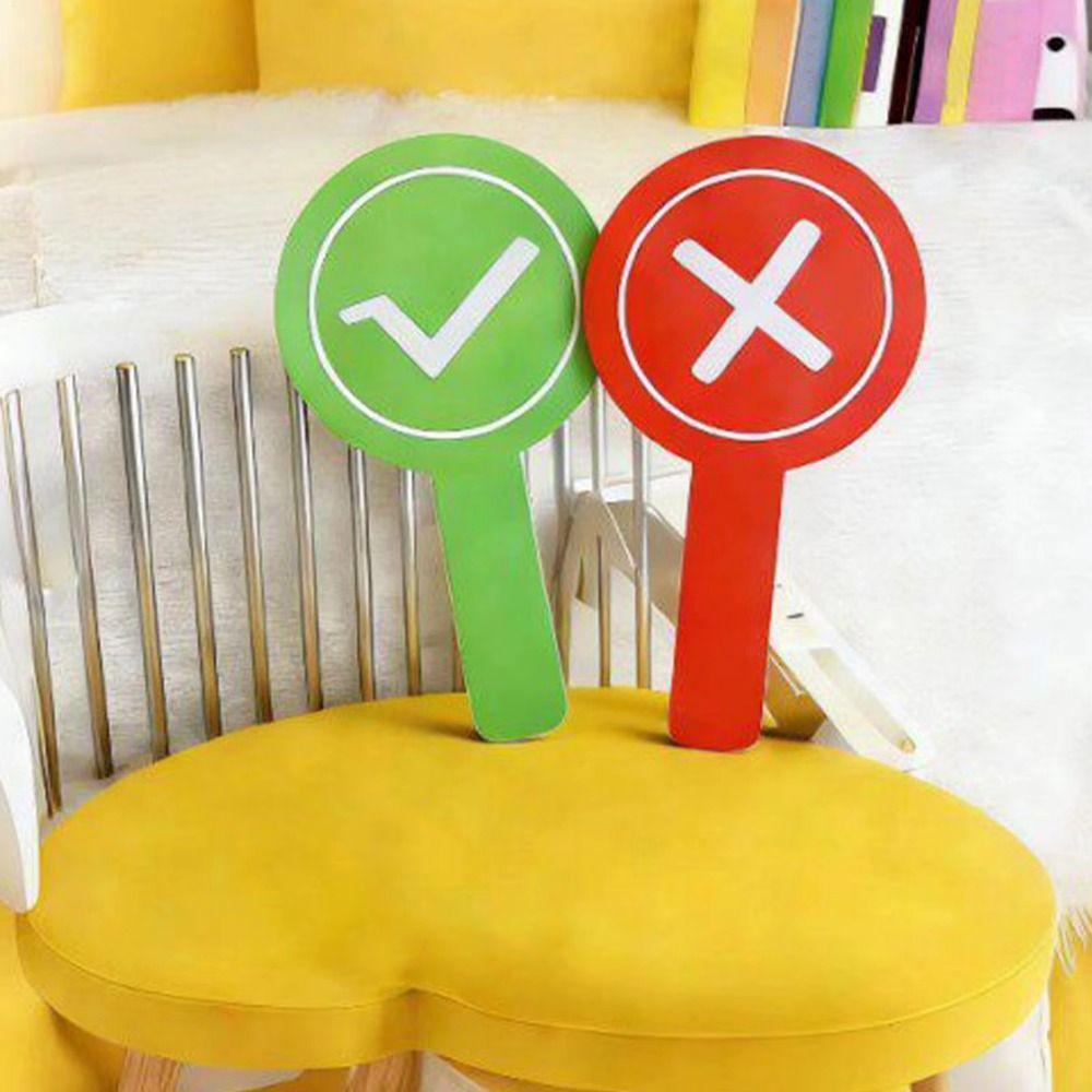 4Pcs Portable Travel Transition Judgement Board Classroom Response Signs School Competition