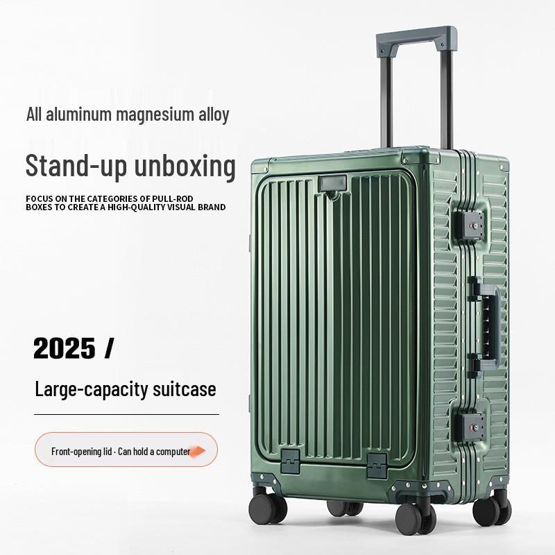 German Alloy Trolley Case, 20-inch Carry-on with Laptop Compartment – Multifunctional Travel Luggage