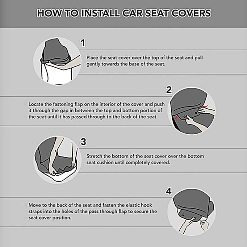 Bulopur Black Boho Floral Car Seat Covers Front Seats Only for Women Men Seat Covers w/Organizer Pocket for Cars SUV Truck Sedan