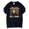 Herren Vintage Philosophie T-Shirt - "Aber ich kann nicht aufhören zu philosophieren" Lustiges Skeptiker Design mit Immanuel Kant Grafik - Dunkelblau Washed Look