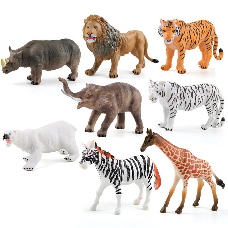 High-quality Pvc Jungle Animal Models With Elephant Tiger Lion Ideal For Children