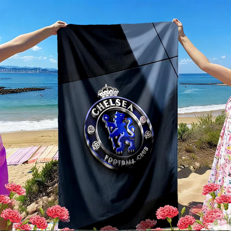 Chelsea F.C Print Beach Towel, Versatile Lightweight Absorbent Beach Towel for Pool Surf Yoga Bathroom, Perfect Birthday Holiday Gift