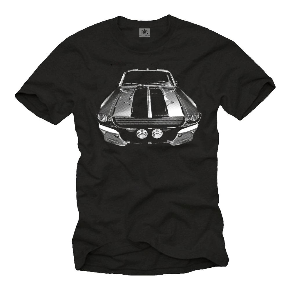 Cool Car T-Shirt for Men with "ELEANOR" Print, black/white S-XXXXXL