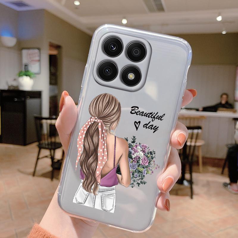 For Honor X8a 4G Case Silicone Soft Clear Coque Phone Cases Cover X8b X8c X6b 6.7'' 5G X8 X6a Shell Bumper Protection Astronaut