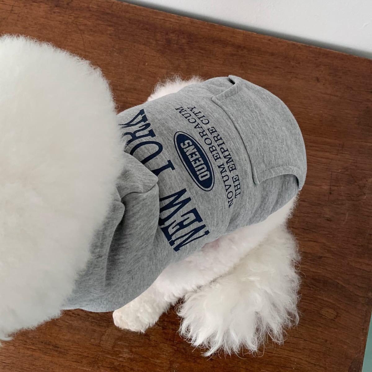 

Осень и Зима Толстовки для Питомцев Теплая Одежда для Собак Толстовки с Принтом Букв Тедди Флис Бишон Фризе Одежда на Двух Лапах XL