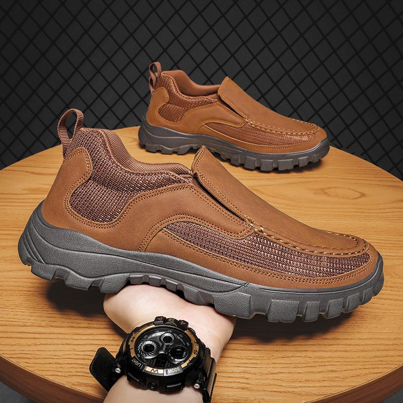 Fashion Genuine Leather Men Shoes slip on fashion Luxury Brand Casual Formal Loafers outdoor Moccasins Italian Black Male Driving shoes