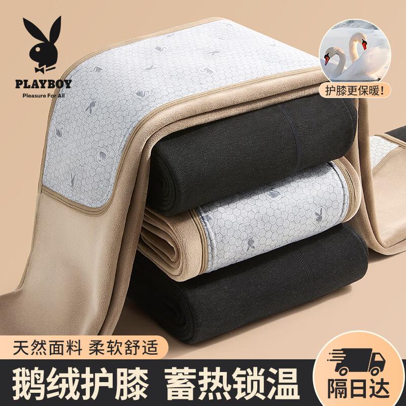 

Playboy Men s Fleece-Lined Thermal Pants with Knee Support XL