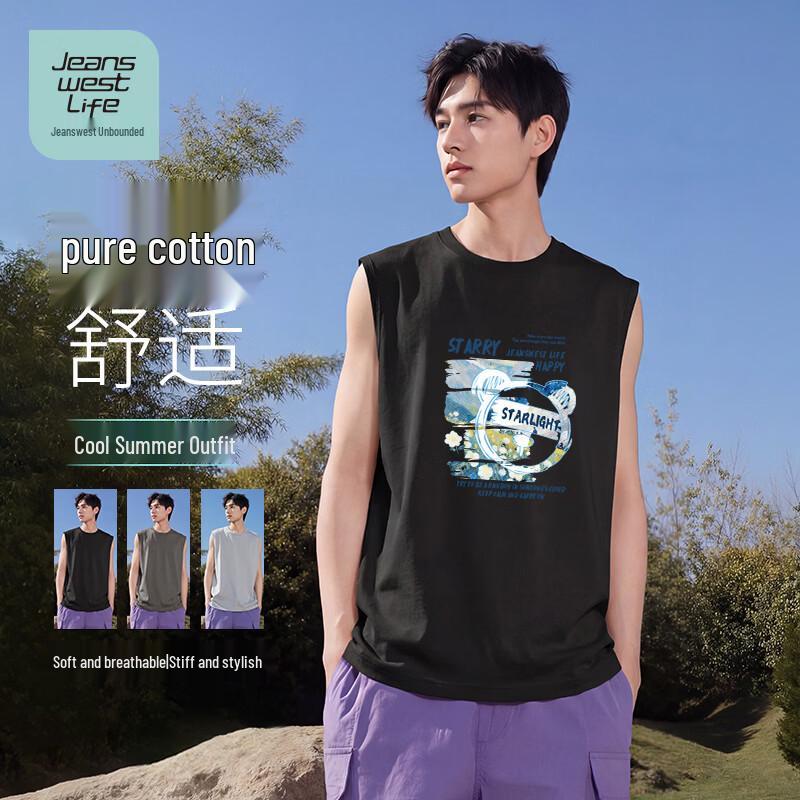 Jeanswest Life Men s Graphic Cotton Tank Top L