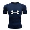 Men Compression Athletic Workout T-Shirt Breathable Quick Dr