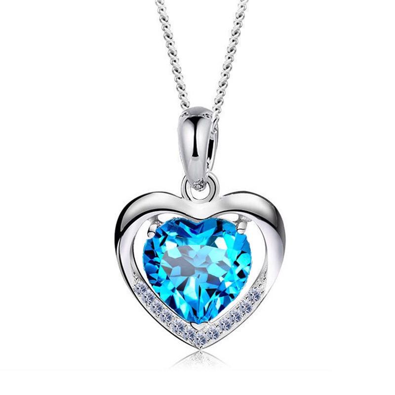 Trendy 925 Sterling Silver Heart Pendant Necklace for Women – Perfect Valentine's, Birthday, or Wife Gift