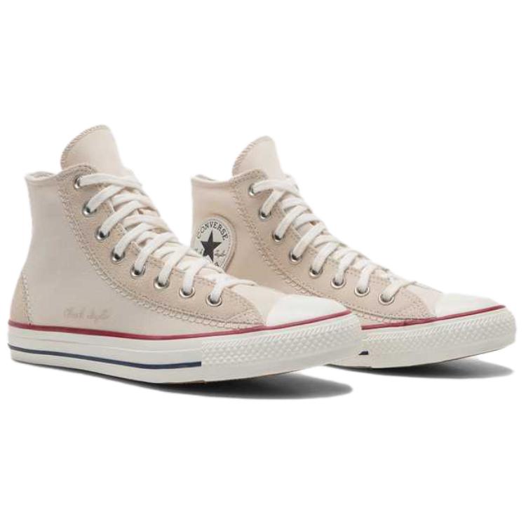 Converse All Star Wide Trendy Durable Wear-Resistant Breathable High-Top Canvas Shoes Unisex Sneakers Beige A15211C