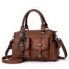 New Solid Color Tassel Women Bag,Large Capacity Soft Leather Shoulder Crossbody Bag