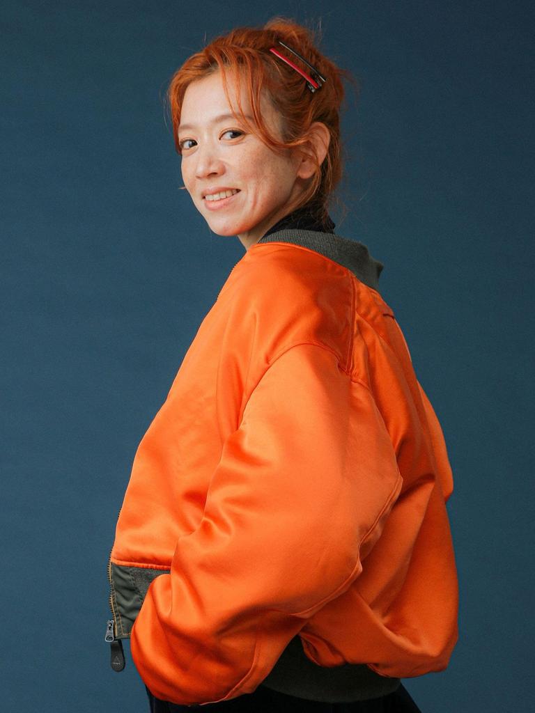 Beams Boy Women's BUZZ_L2B_HTYP_SP Blouson, Sage/Orange, Free Size, 13180296086