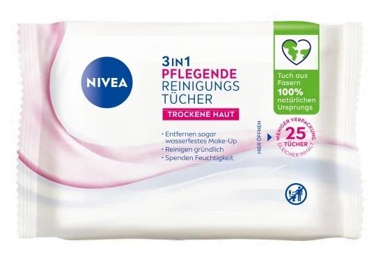 Nivea Gentle Care Facial Wipes - Pack of 25