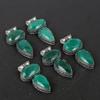 Colgante de plata de ley 925 hecho a mano con piedras preciosas de esmeralda, colgante de piedras preciosas de esmeralda doble, collar, regalos para mujeres