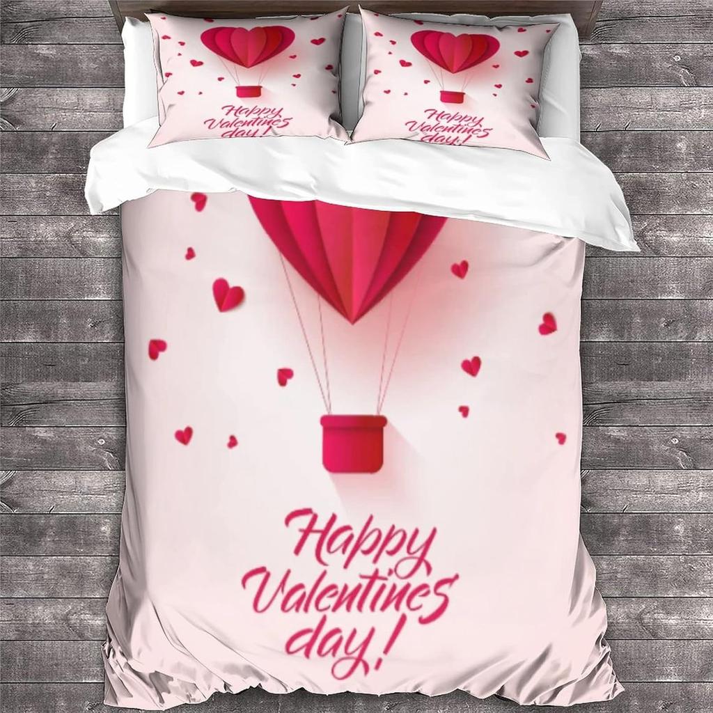 Lovers Duvet Cover Bedding Set 2pcs Set Love Duvet Cover Quilt Cover Microfiber Polyester Comforter Cover with Zipper Pillowcase