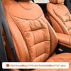 Luxury Nappa Leather Non-Slip Car Seat Cushions for Five-Seater - Thickened Design for Front and Rear Seats