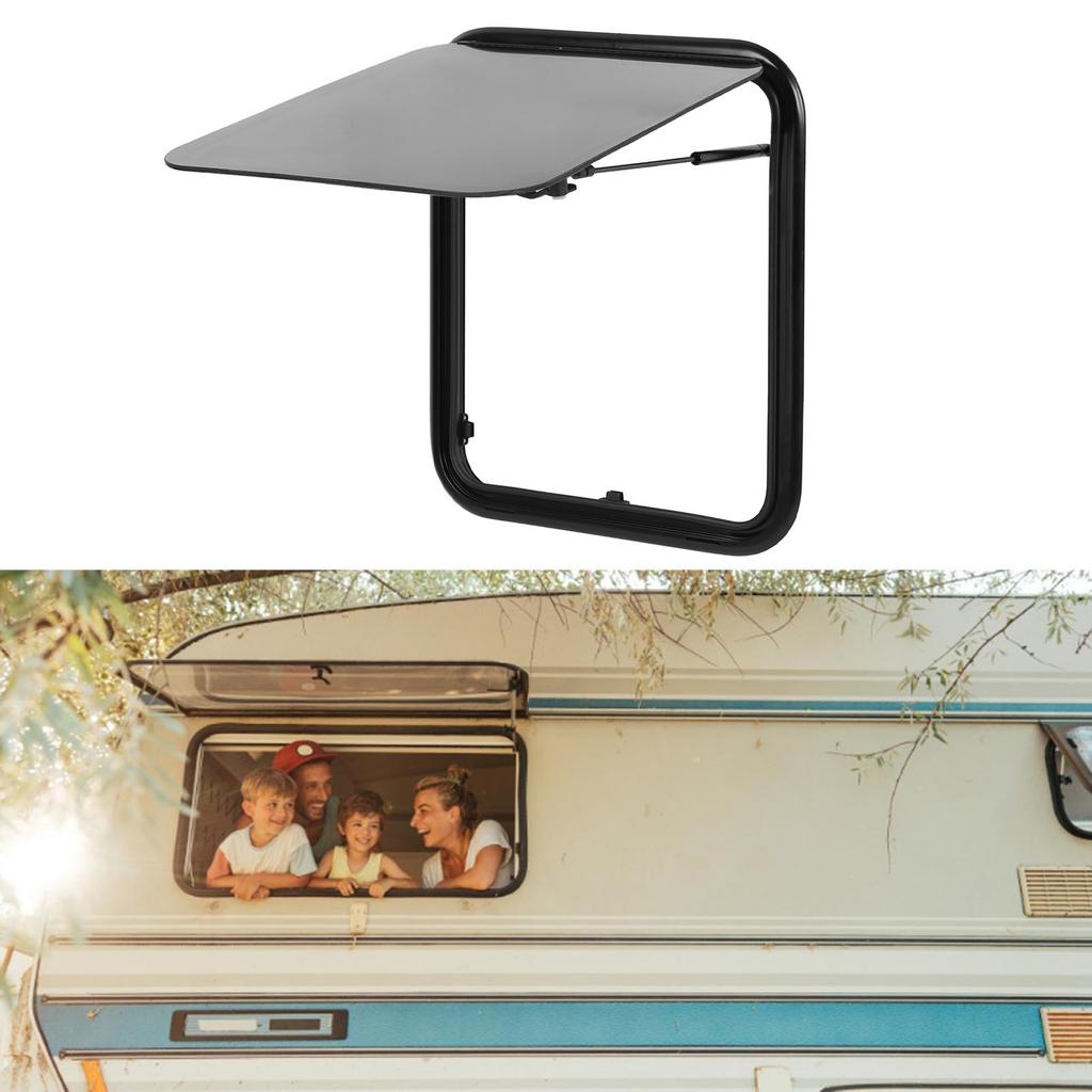 16 X 20in RV Window Rounded Corner Double Layer Acrylic Hydraulic Support Rod Privacy Protection for Caravan Trailer