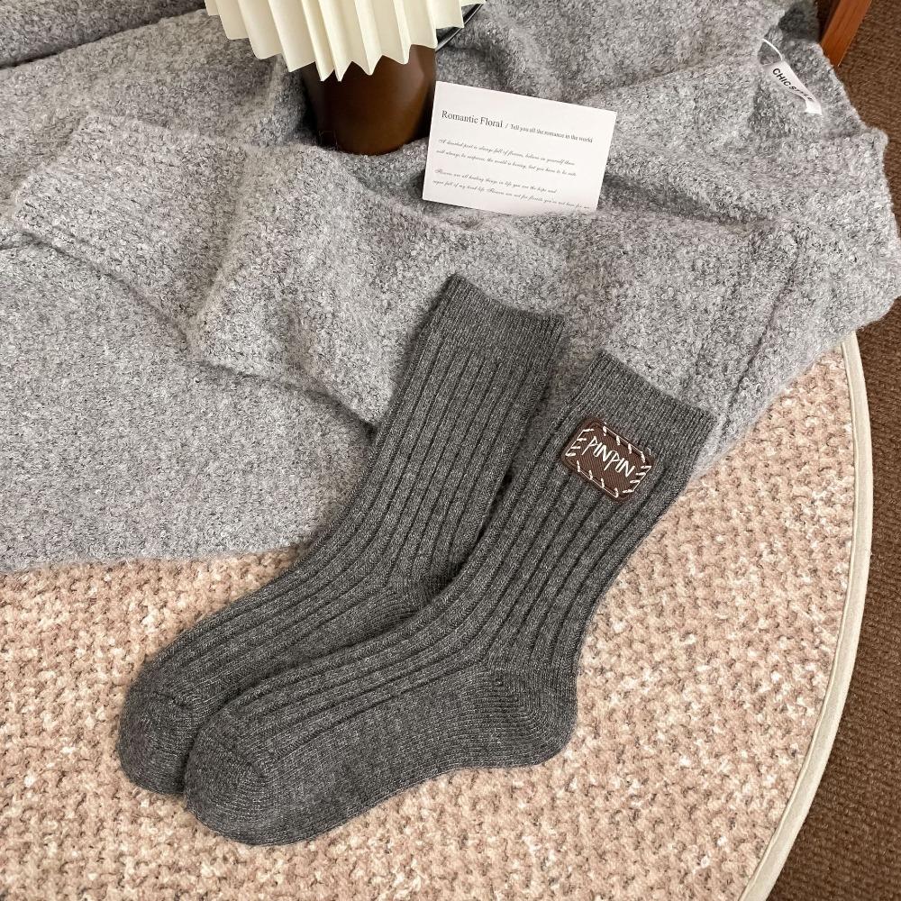 Keep Warm Snow Boot Socks Middle Tube Knitted Socks Fashion Mid-Tube Socks