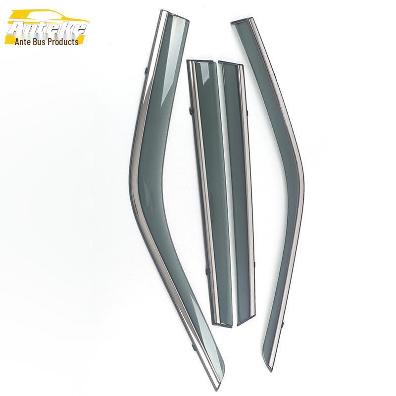 3D Stainless Steel Rain Guard Trim for Santana - Decorative Car Accessory Sticker.